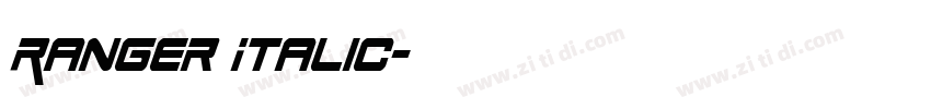 Ranger Italic字体转换